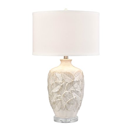 ELK STUDIO Goodell 27.5'' High 1-Light Table Lamp, White Glazed S0019-11147